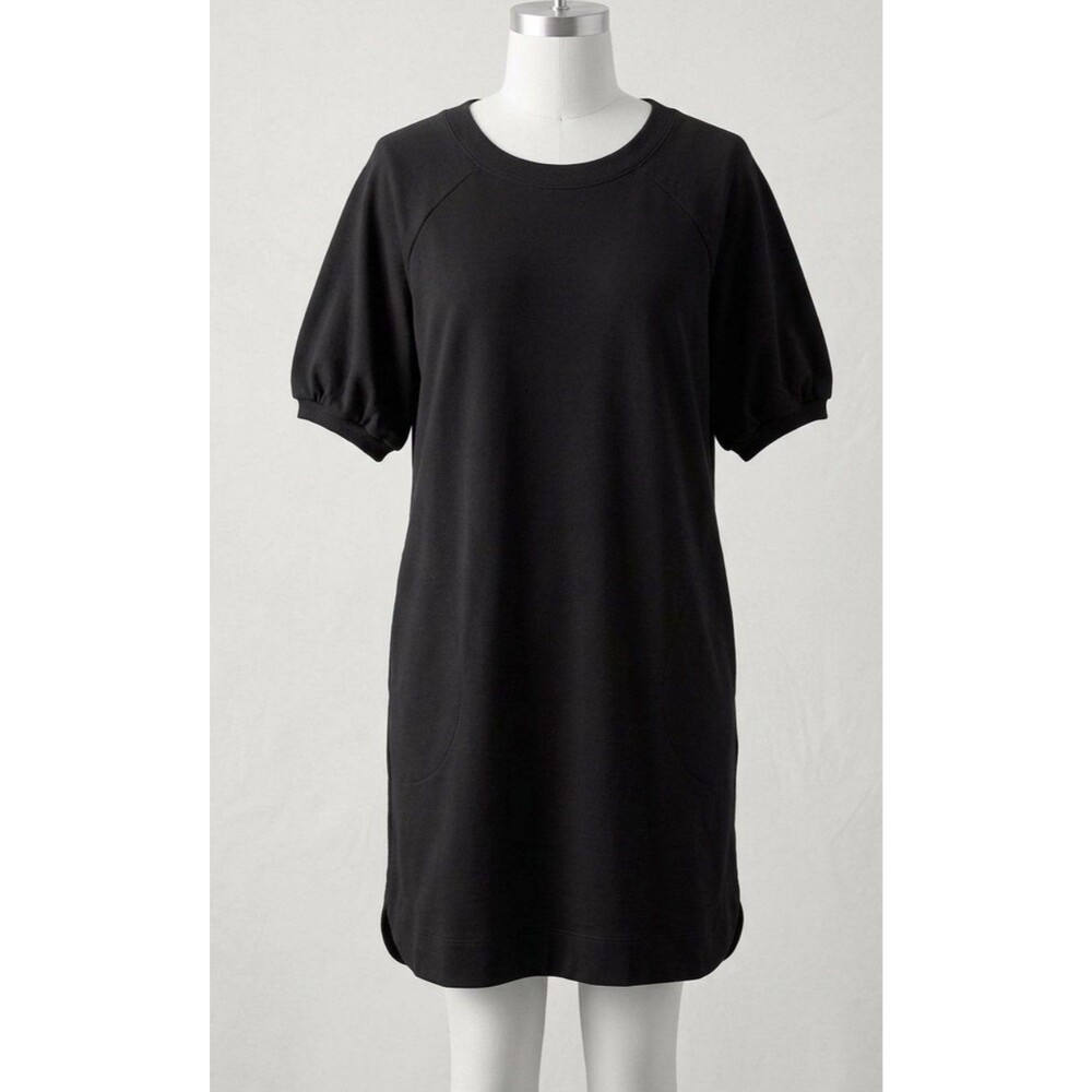 Chico’s Black Cotton Stretch Dress Women’s 3 XL 16/18 Pocket capsule minimalist